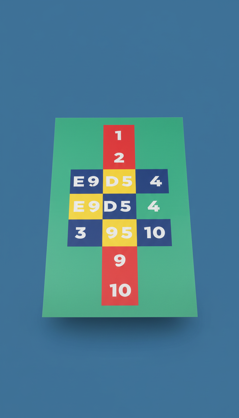 Sprout Green Hopscotch Mat With Number Tiles